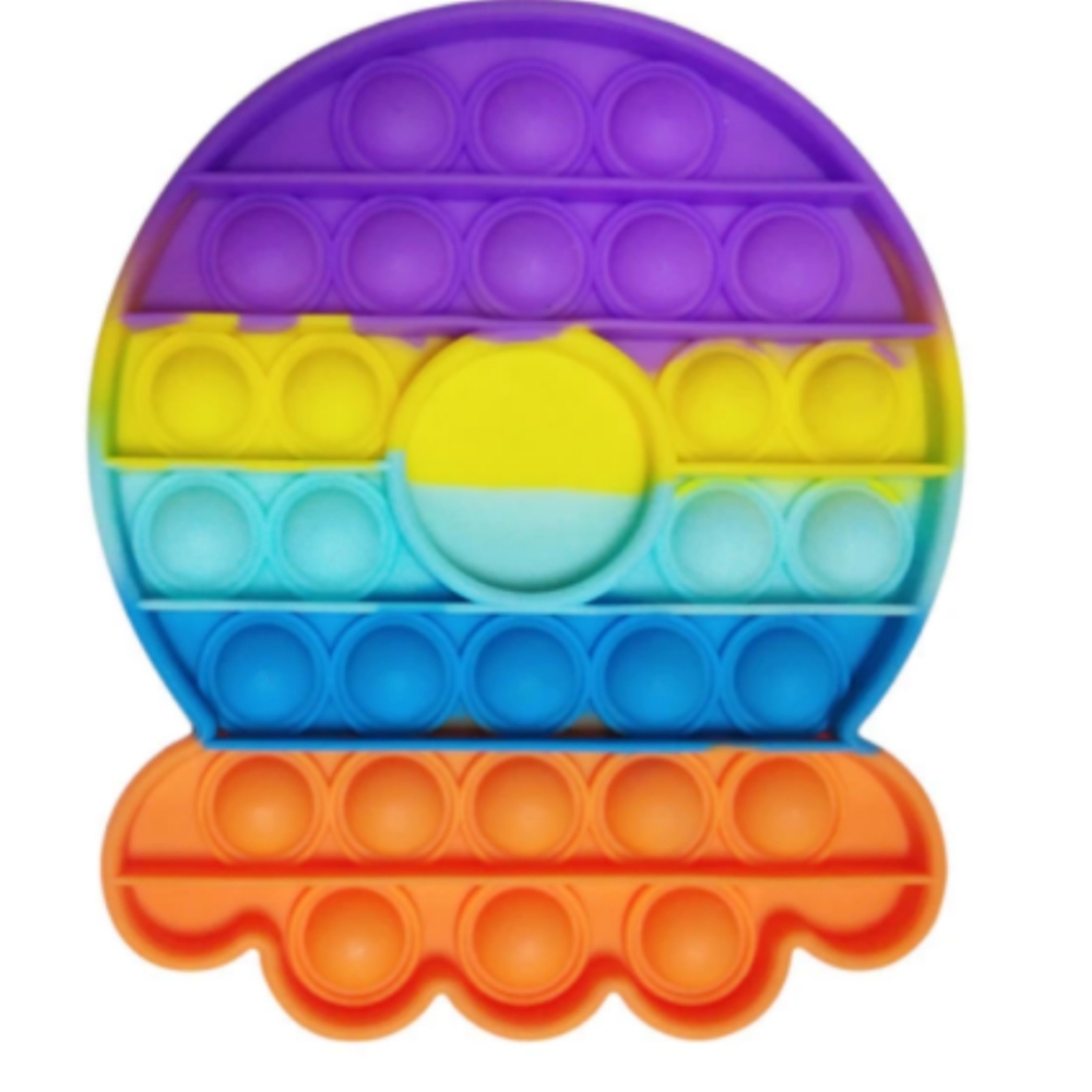 Fidget Silicone Relief Stress Push Bubble NWT